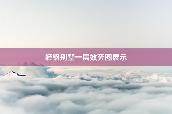 轻钢别墅一层效劳图展示