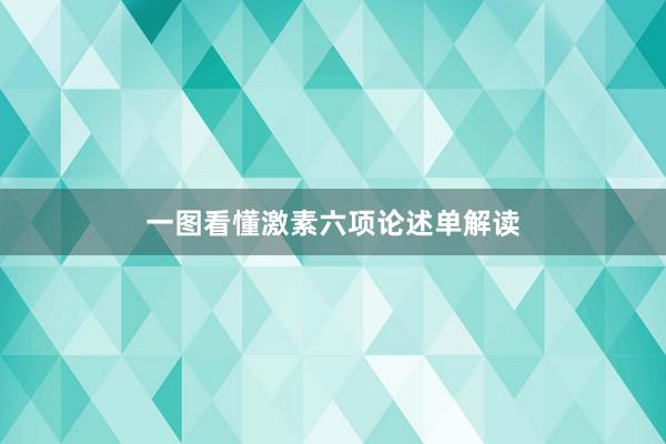 一图看懂激素六项论述单解读